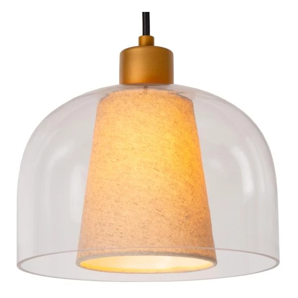 Lucide GUNHILD - Pendant light - Ø 24 cm - 1xE27 - Transparant - detail 1